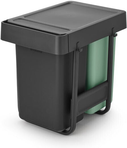 Brabantia Πλαστικός Κάδος Απορριμμάτων 2x15lt Γκρι