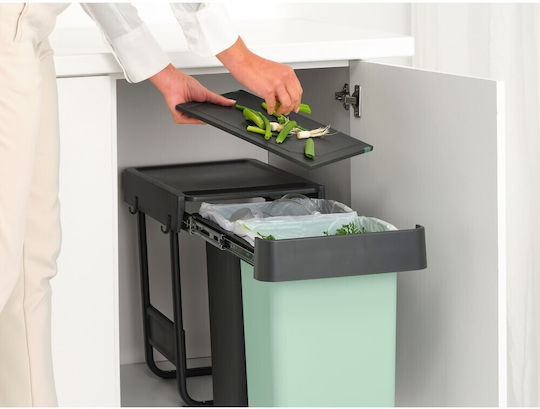 Brabantia Πλαστικός Κάδος Απορριμμάτων 2x15lt Γκρι