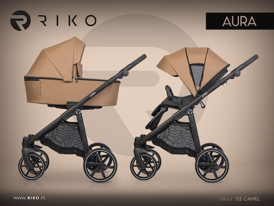 Riko Aura Регулируемо Бебешка количка 2 в 1 Camel 02 9.2кг
