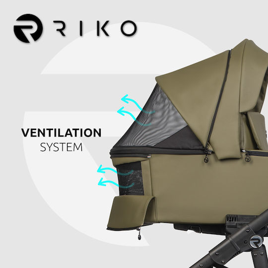 Riko Aura Регулируемо Бебешка количка 2 в 1 Khaki 05 9.2кг
