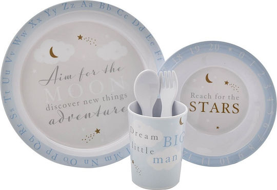 Bambino by Juliana Set de hrănire din Plastic Albastru 4buc