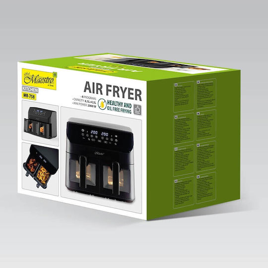 Maestro Air Fryer 4.5lt Μαύρο MR-758