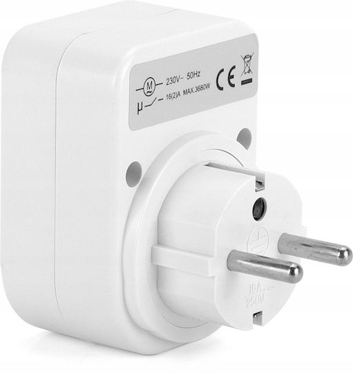 Montis Einzelne Steckdose mit 2 USB-A und Schalter