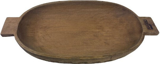 Nakaro Wood Πιατέλα Σερβιρίσματος Οβάλ Ξύλινη Καφέ 35x21εκ.