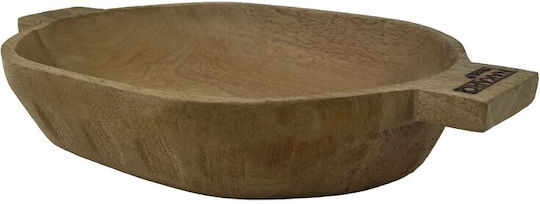 Nakaro Wood Πιατέλα Σερβιρίσματος Οβάλ Ξύλινη Καφέ 45x25εκ.