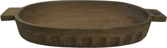 Nakaro Wood Serving Platter Oval Brown 45x25cm