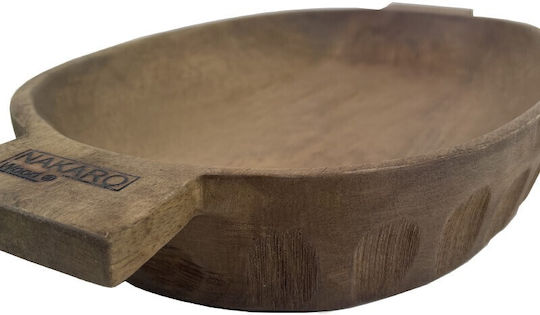 Nakaro Wood Serving Platter Oval Brown 35x21cm