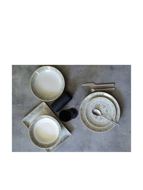 Oriana Ferelli Beige Porcelain Dinnerware Set 40pcs