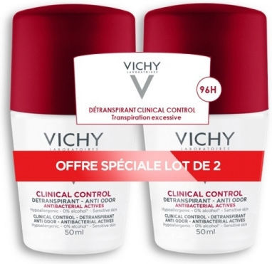 Vichy Clinical Control Дезодорант 96ч Рол-он 2x50ml