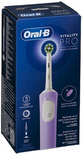 Oral-B Vitality Pro Protect X Clean Electric Toothbrush with Pressure Sensor Lilac Mist