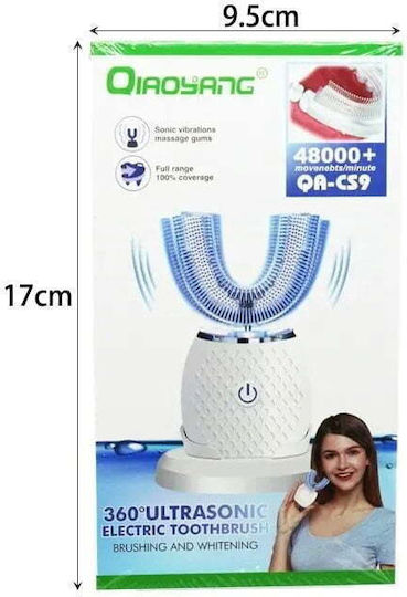 QA-CS9 Ultrasonic Ηλεκτρική Οδοντόβουρτσα Μπαταρίας Λευκή