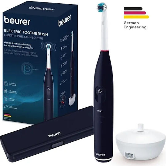 Beurer Electric Toothbrush with Pressure Sensor and Travel Case 10078 Black