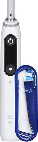 Oral-B iO Series 8N Ηλεκτρική Οδοντόβουρτσα με Χρονομετρητή, Αισθητήρα Πίεσης και Θήκη Ταξιδίου White Alabaster