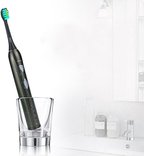 Media-Tech Sonic Waveclean Електрическа Четка за Зъби с Калъф за Пътуване Черен