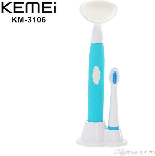 Kemei Ηλεκτρική Οδοντόβουρτσα Μπαταρίας KM-3106 Τιρκουάζ