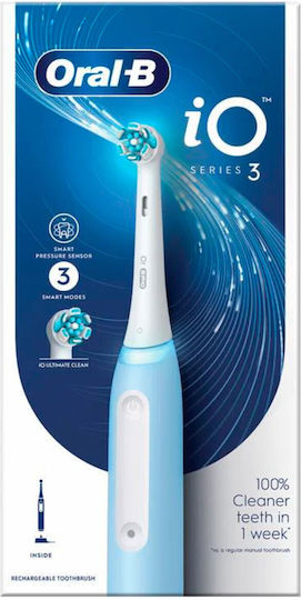 Oral-B iO Series 3 Elektrische Zahnbürste mit Drucksensor Ice Blue