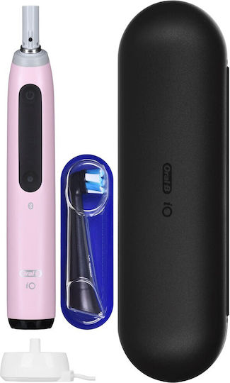 Oral-B iO Series 5N Elektrische Zahnbürste mit Drucksensor und Reisetasche Rosa