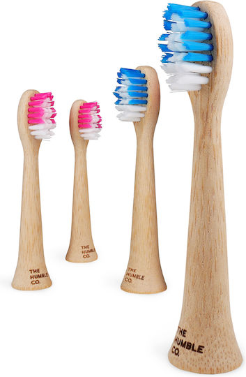 The Humble Co. Electric Toothbrush Bamboo Heads Electric Toothbrush Replacement Heads 4pcs