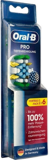 Oral-B Pro Deep Cleaning Ανταλλακτικές Κεφαλές για Ηλεκτρική Οδοντόβουρτσα 860793 6τμχ
