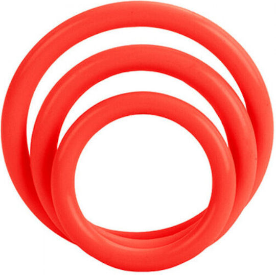 Calexotics Tri-Rings Set Cock Rings Schwanz Red 3Stück