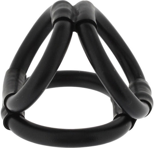 Seven Creations Tri 3 Ring Пръстен Петел и тестиси Черен