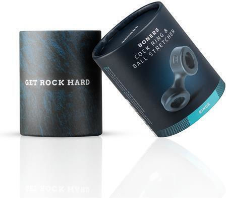 Boners Cock Ring & Ball Stretcher Grey