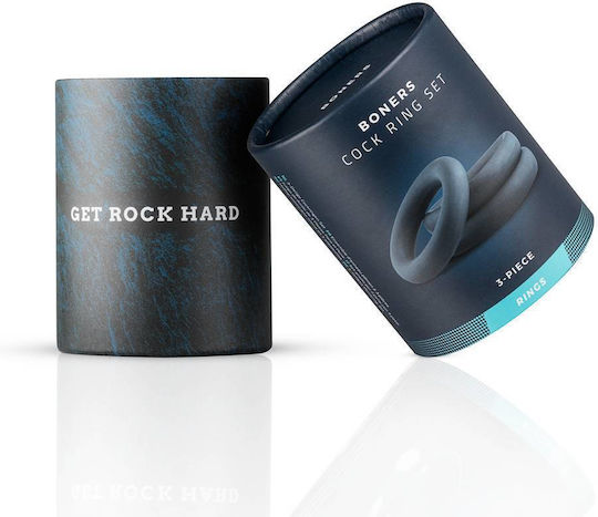 Boners Piece Cock Ring Set Grey