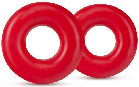 Blush Stay Hard Donut Rings Oversized Set Cock Rings Schwanz Rot 2Stück