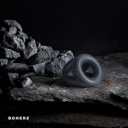 Boners Liquid Silicone Triple Cock Ring Grey