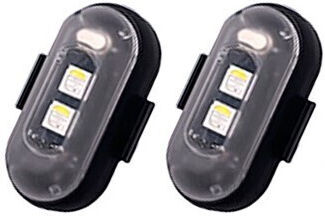 Led Επαναφορτιζόμενα Φώτα Strobe Τηλεχειριστήριο Rgbw Drone Σκαφάκια Μοτοσυκλέτες Αυτοκίνητα 2 Τμχ Tc-160