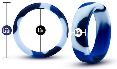 Blush Performance Silicone Camo Cock Ring Δαχτυλίδι Πέους Σιλικόνης Μπλε