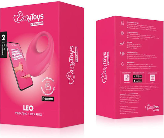 EasyConnect Leo Δονούμενο Δαχτυλίδι Πέους Ροζ