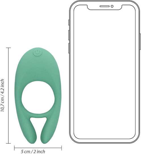 LoveLine Soft Δονούμενο Δαχτυλίδι Πέους Σιλικόνης Πράσινο