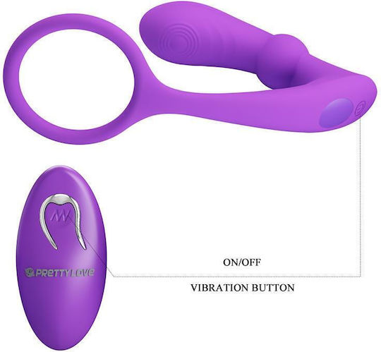 Pretty Love Warren Violet Anal Ring & Vibrator