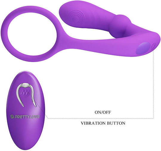 Pretty Love Warren Violet Anal Ring & Vibrator