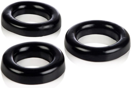 Calexotics Colt 3 Ring Set Pliable Rubber 8cm Black