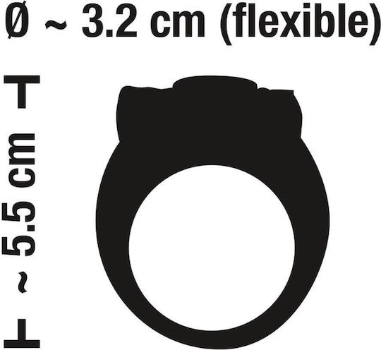 You2Toys Sweet Smile Stayer Penis Ring 3.2cm Black