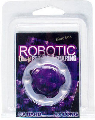 Seven Creations Robotic Beaded Cockring Clear 3cm