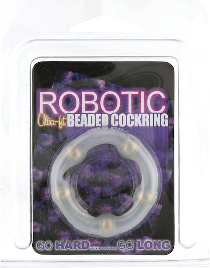 Seven Creations Robotic Beaded Cockring Clear 3cm