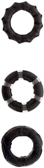 Dream Toys Menzstuff Stretchy Cock RIngs Smoke 3pcs