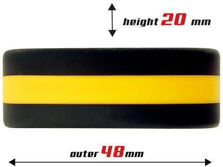 IntoYou Beast Rings Ribbon Silicone Cock Ring 36mm Black / Yellow