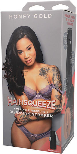 Doc Johnson Main Squeeze Honey Gold Pussy Masturbator Vagina