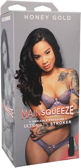 Doc Johnson Main Squeeze Honey Gold Pussy Masturbator Vagina