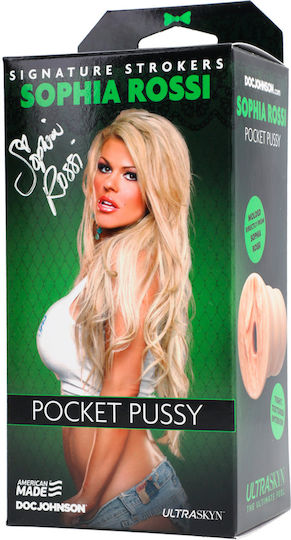 Doc Johnson Sophia Rossi Ultraskyn Pocket Pussy Masturbator Vagina 5802-06-BX