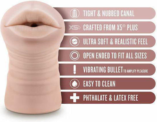 Blush Masturbator Mouth με Δόνηση