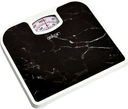 Ankor Mechanical Bathroom Scale Black Marble 818495