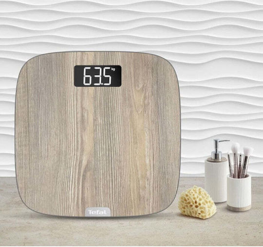 Tefal Ψηφιακή Ζυγαριά 160kg Μπεζ Wood PP1600V0