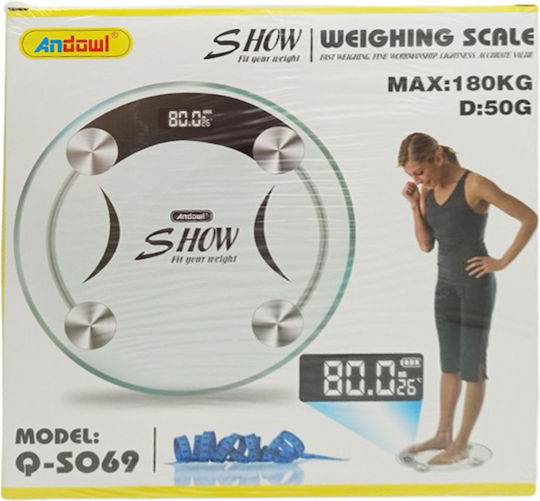 Andowl Digital Bathroom Scale White Q-SO69