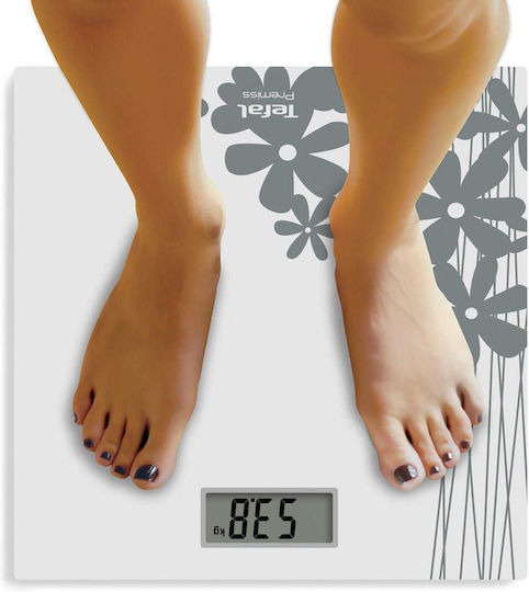 Tefal Premiss Ψηφιακή Ζυγαριά 150kg Λευκή Flowers