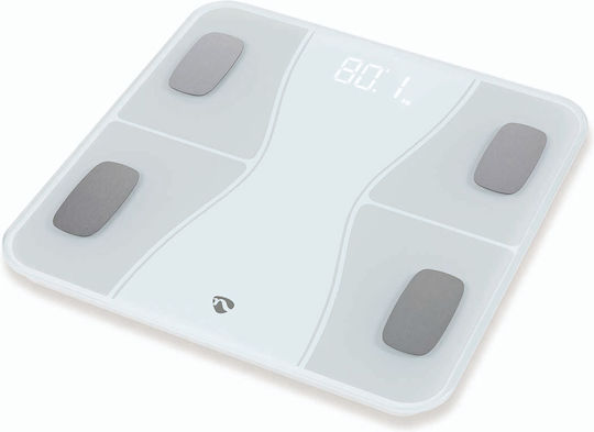 Nedis Smart Badezimmerwaage mit Bluetooth in Weiß Farbe BTHPS11WT